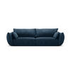 SOFA Kaelle aus Chenille-Stoff königsblau 3 Sitzplätze - Blau, Textil (100/85/208cm) - Micadoni
