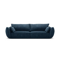 SOFA Kaelle aus Chenille-Stoff königsblau 3 Sitzplätze - Blau, Textil (100/85/208cm) - Micadoni