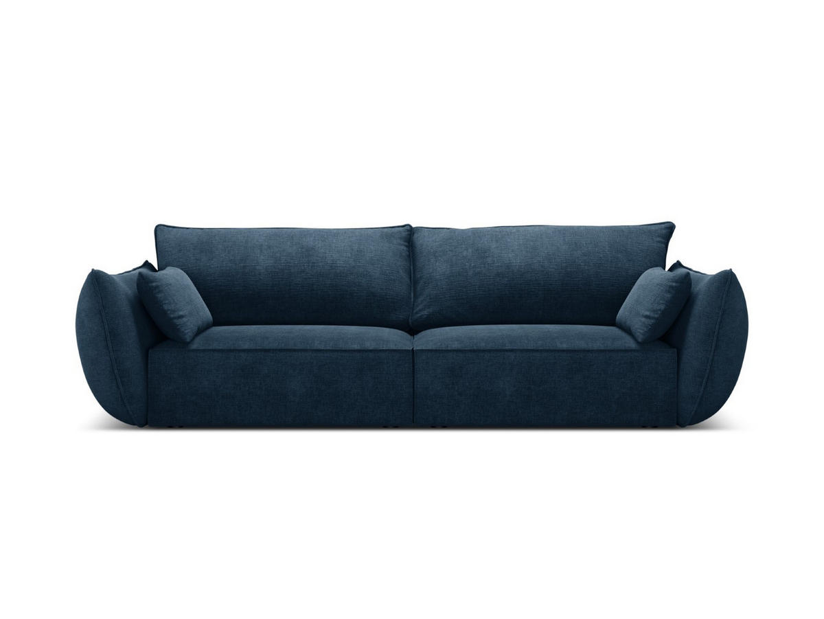 SOFA Kaelle aus Chenille-Stoff königsblau 3 Sitzplätze - Blau, Textil (100/85/208cm) - Micadoni