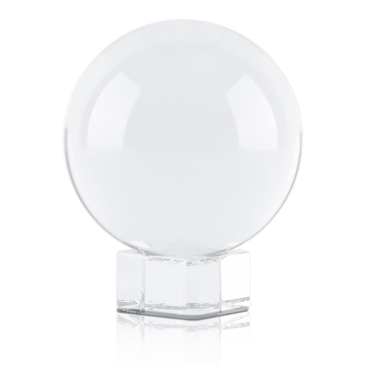 GLASKUGEL Fotokugel mit Ständer - Transparent, Glas (5cm) - Intirilife