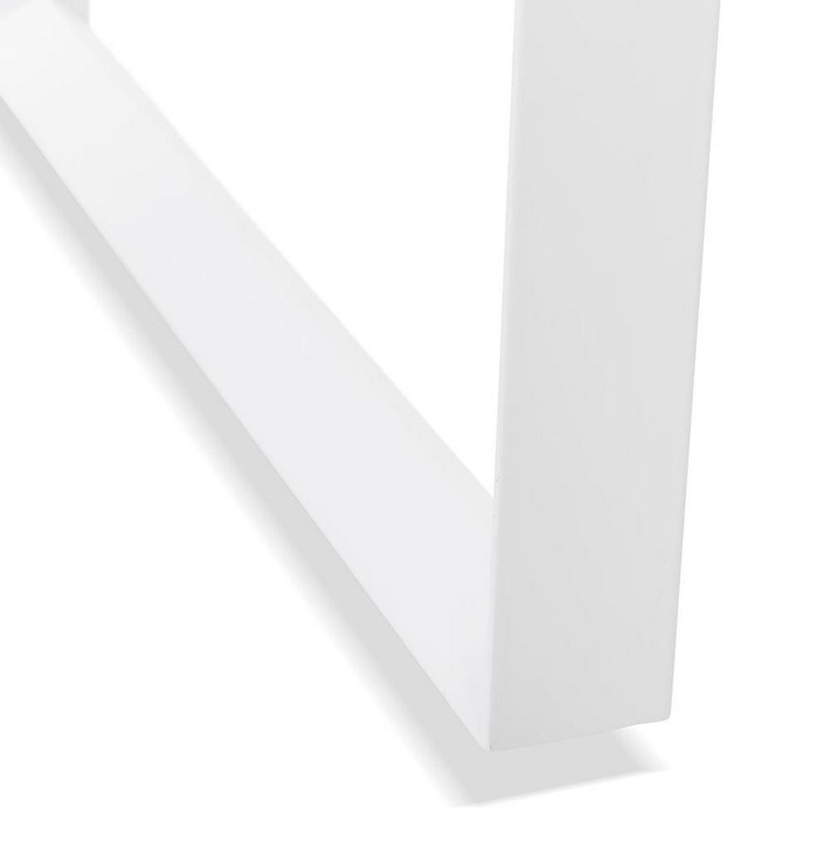 SCHREIBTISCH Minimalistisch Holz Metall Ergonomisch XERAL, Weiß 160x80x74,8 cm - Weiß, Holzwerkstoff/Metall (80/160/75cm) - KADIMA DESIGN