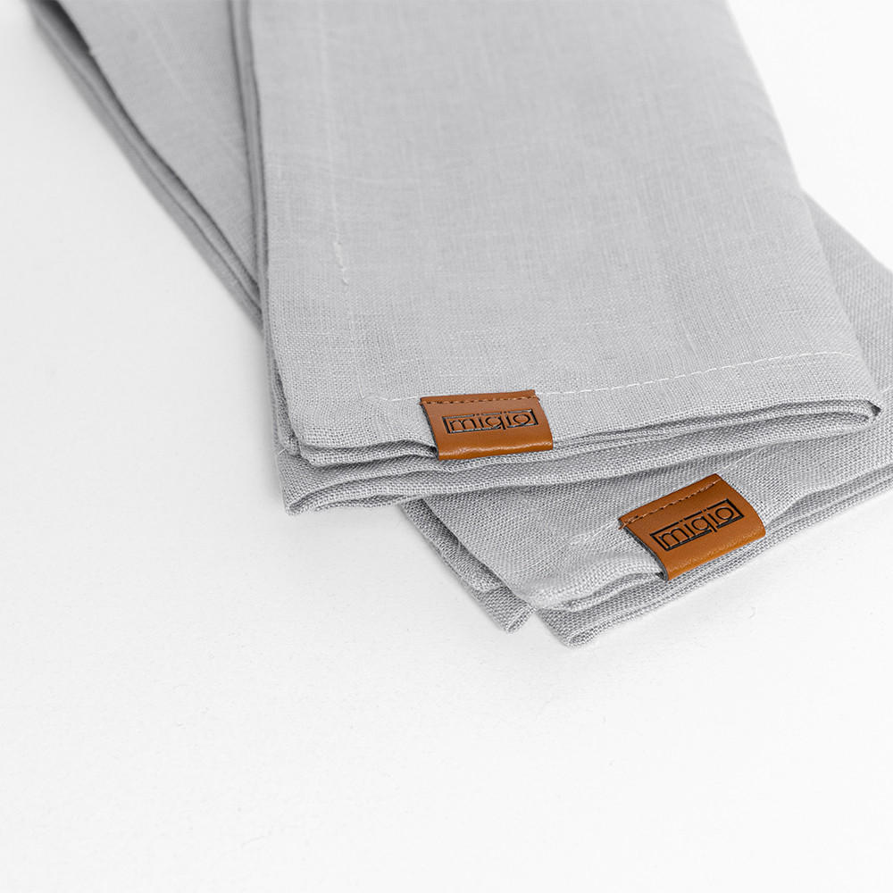 STOFFSERVIETTEN aus Baumwolle 6er-Set - Hellgrau, Textil (45/45cm) - Miqio Design