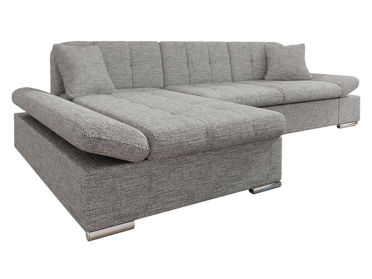 ECKSOFA Malwi, Seite: Links - Grau, Holz/Textil (278/161cm) - MIRJAN24