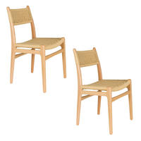 ESSZIMMERSTUHL Cecile Natur - 2 er Set - Beige, Holz (50.5/81/47.5cm) - Dutchbone