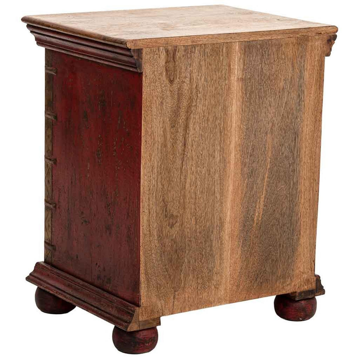NACHTTISCH aus Holz, 50x40x59cm - Rot, Holz (50/59/40cm) - Wanderlust