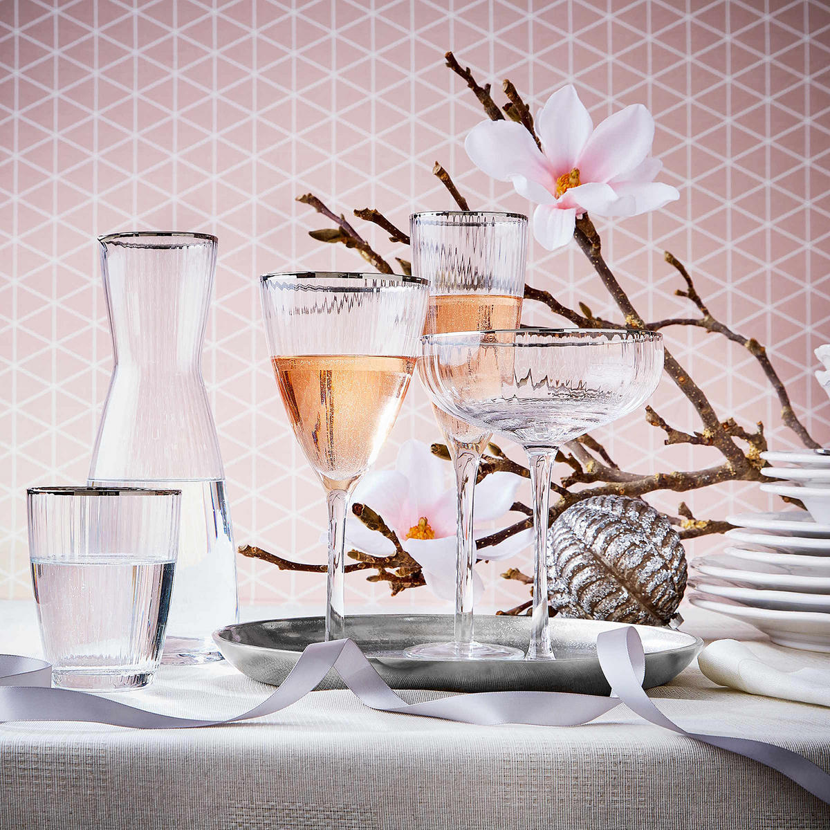 CHAMPAGNERFLÖTE (4er Set) Golden Twenties - Transparent, Glas (0.25L) - Butlers