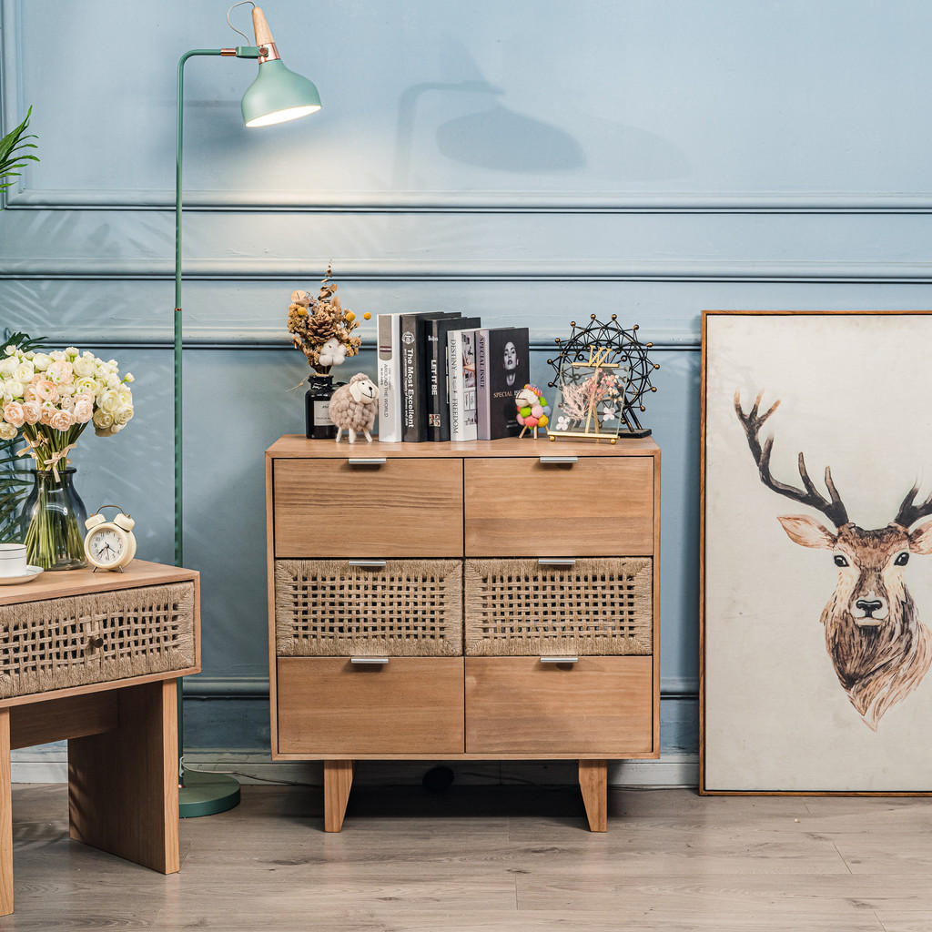 Thumbnail - Nordlys Kommode, Braun, Holz, 75x78x35 cm, FSC 100%, Wohnzimmer, Kommoden & Sideboards, Kommoden