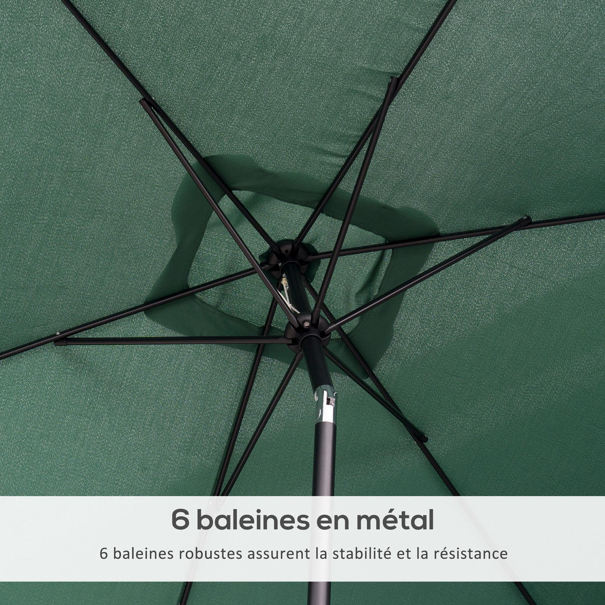 SONNENSCHIRM Grün 294/198/255 cm neigbar - Grün, Metall (294/198cm) - PANGIVO