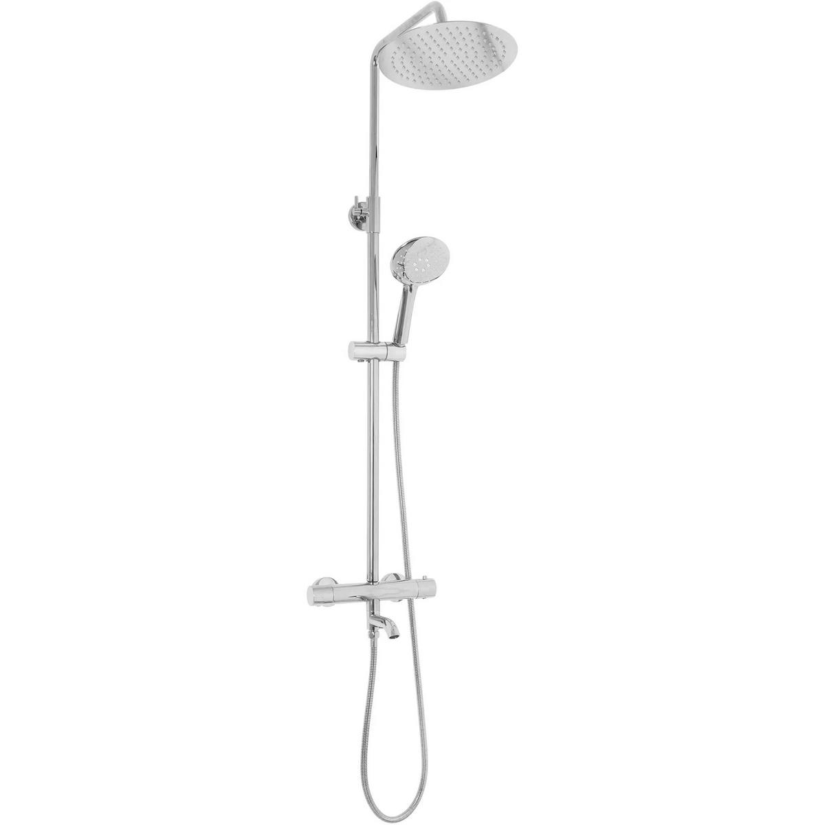 THERMOSTAT Duschset Rea Lungo Chrome - Chromfarben, Metall (26.5/117/45cm) - REA