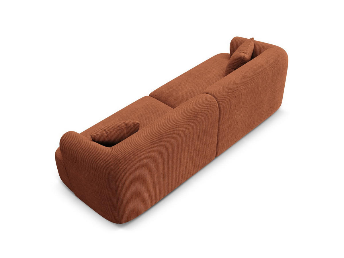 MODULARES-SOFA Campi aus Cord terrakotta 4 Sitzplätze - Terracotta, Textil (90/70/255cm) - Cosmopolitan Design