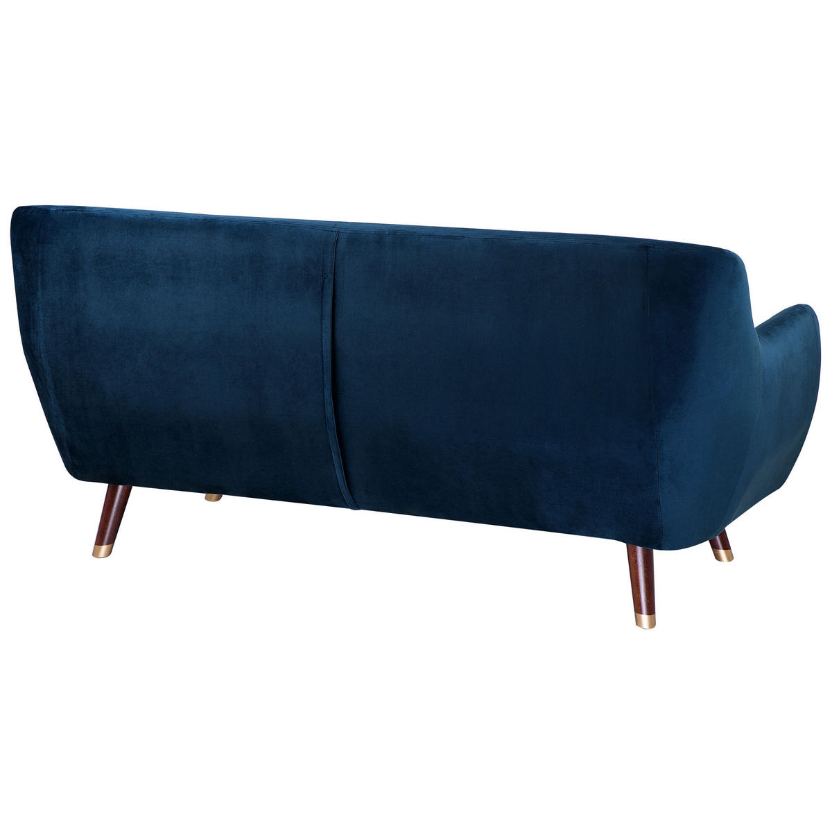3-SITZER-SOFA Samtstoff Marineblau Bodo - Hellblau, Textil (188/84/85cm) - Beliani