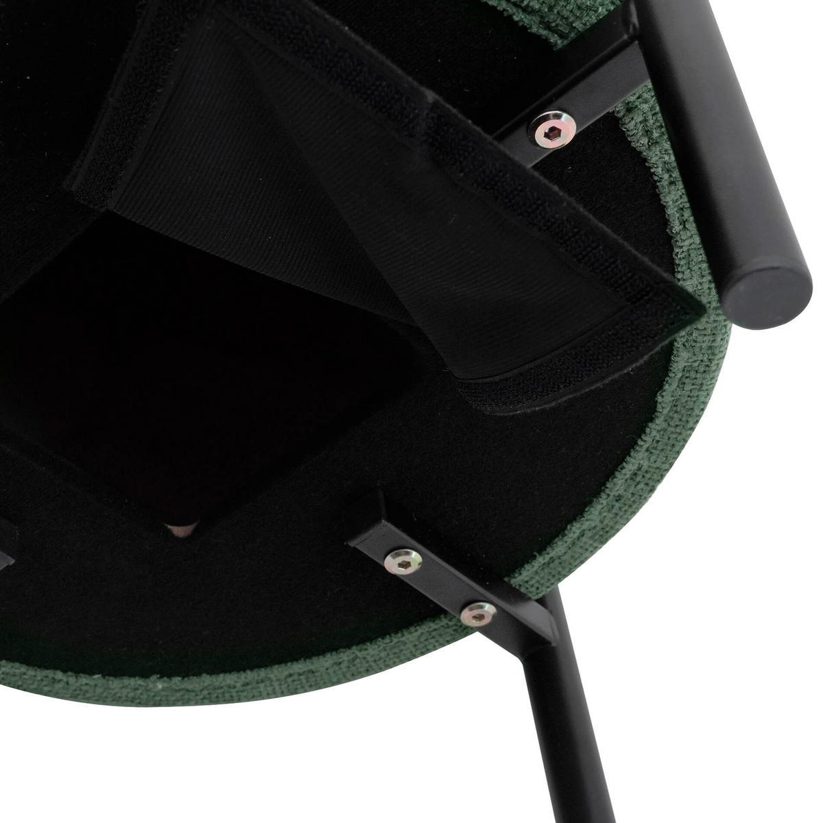 POUF Dunkelgrün 38/38/43,5 cm - Grün, Textil (38/43.5/38cm) - Mobili Rebecca
