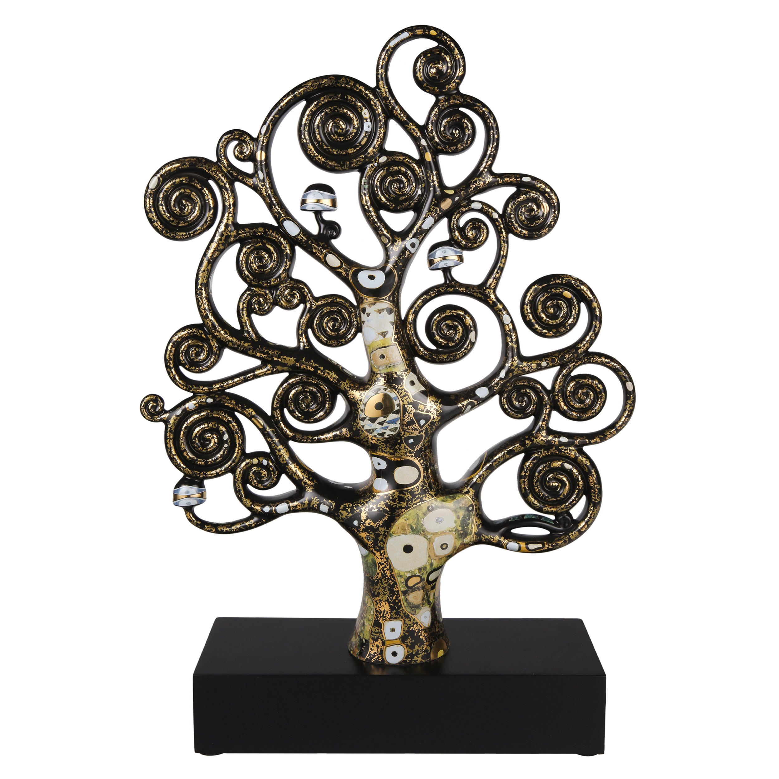 DEKOFIGUR Gustav Klimt - Der Lebensbaum, Porzellan, Schwarz, Limited Edition - Schwarz, Keramik (12/53/37cm) - Goebel