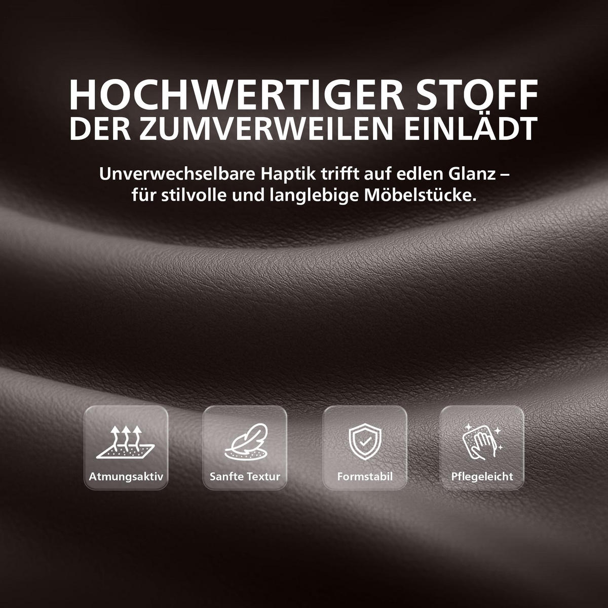 SCHWINGSTUHL 2er Set Lederlook Braun - Braun, Textil/Metall (57/92/59cm) - CLP