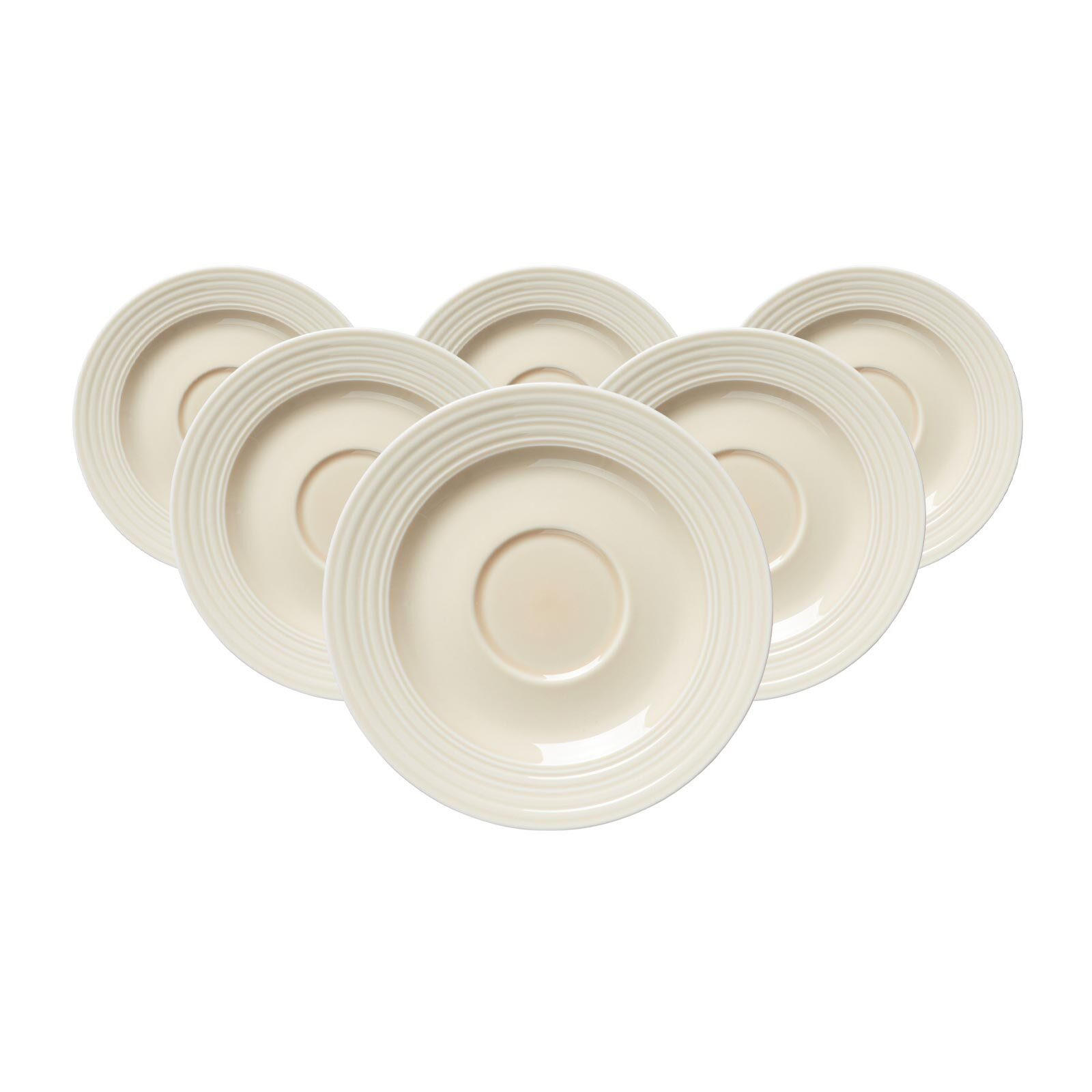 KAFFEEUNTERTASSEN Levi Beige ø 15,5 cm 6er Set - Beige, Keramik (15.5cm) - Ritzenhoff Breker