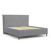 POLSTERBETT Cape Cod Grau 120/200 cm im Chenille-Stoff - Schwarz/Naturfarben, Holz/Holzwerkstoff (120/200cm) - Maison de Reve