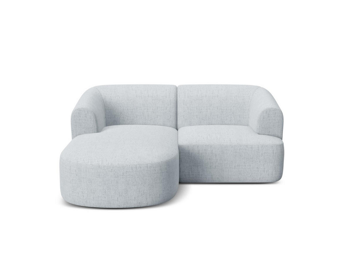 MODULARES-ECKSOFA links Campi aus strukturiertem Stoff hellgrau 3 Sitzplätze - Hellgrau, Textil (156/180cm) - Cosmopolitan Design