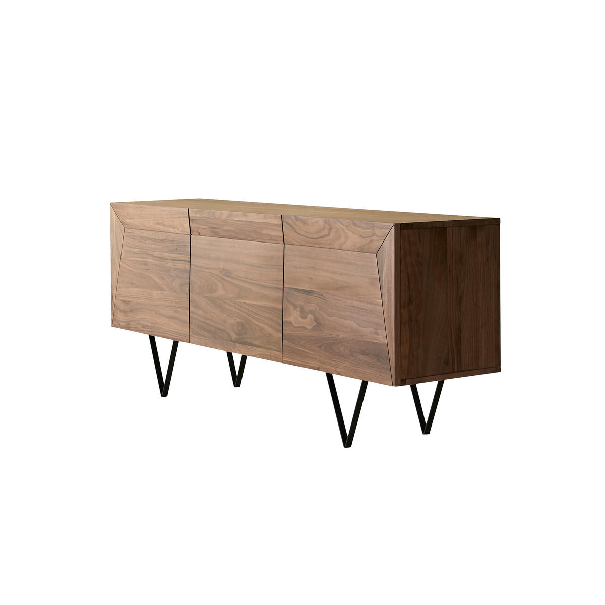 SIDEBOARD Metric Braun aus Walnuss - Braun, Holz (175/75/46cm) - Tikamoon
