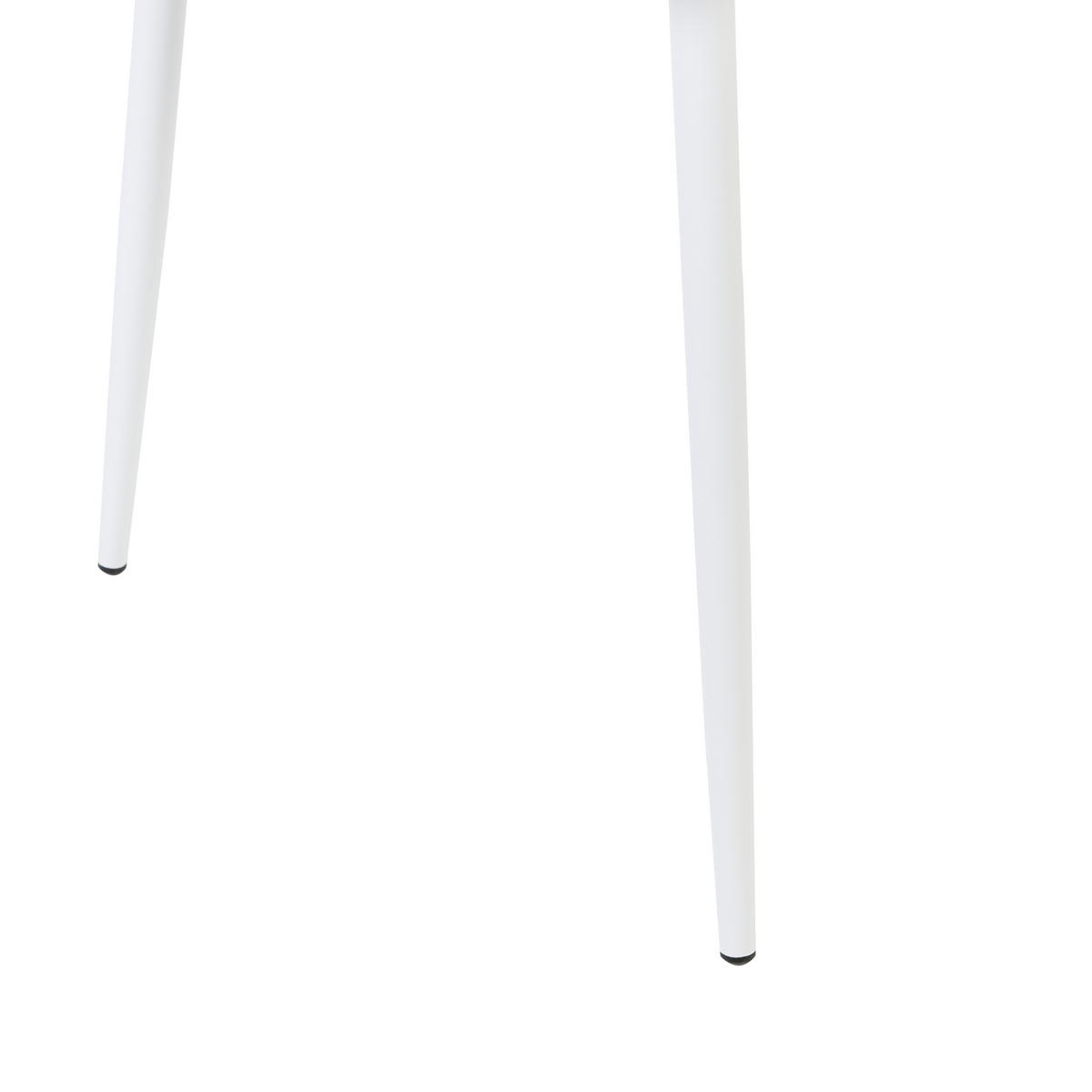 ESSZIMMERSTUHL 2er-Set Kunststoff Weiß Fonda - Weiß, Kunststoff/Metall (57/83/51cm) - Beliani