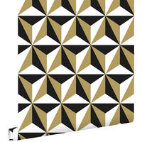 TAPETE grafisches Motiv 53 cm x 10.05 m - Goldfarben, Papier (53/1000cm) - ESTAhome