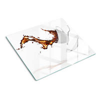 GLASPLATTE 60x52 cm Verschütteter Kaffee - Braun, Glas (60/0.4/52cm) - TULUP