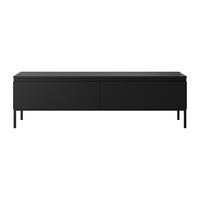 TV-SCHRANK Bemmi Schwarz mit schwarzen Beinen 150 cm - Schwarz, Holzwerkstoff (150/46/32cm) - Selsey