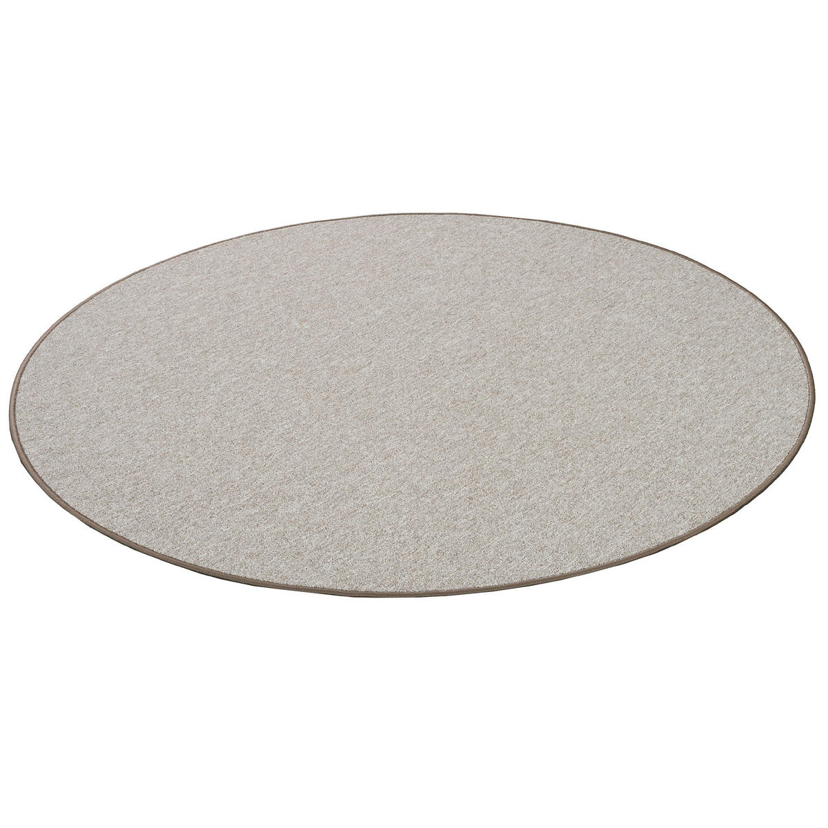 FEINSCHLINGEN VELOUR TEPPICH STRONG RUND - Taupe, Textil (133/133cm) - Snapstyle