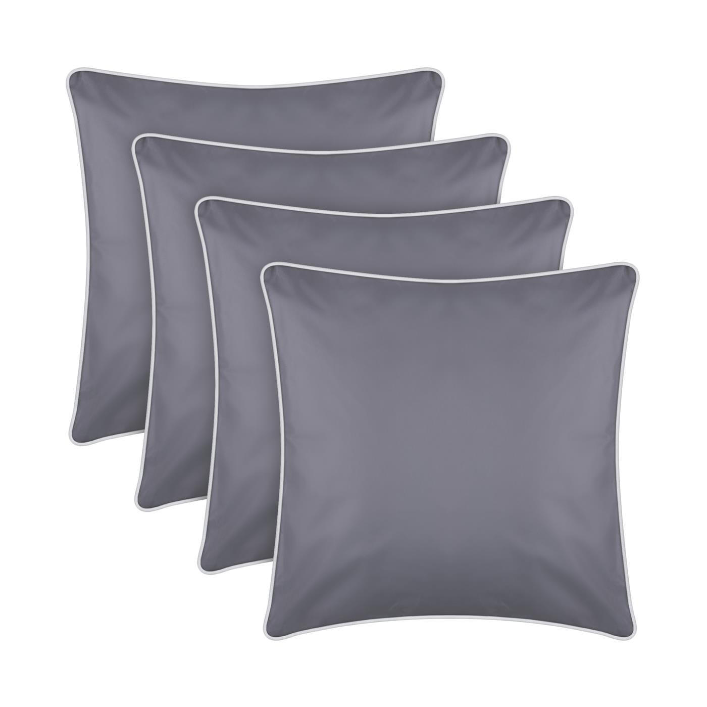 OUTDOORKISSEN 45x45 cm wasserabweisend Dunkelgrau 4er-Pack - Dunkelgrau, Kunststoff (45/45cm)