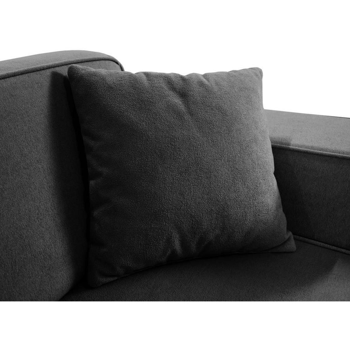 2-SITZER SOFA Pedro ohne Schlaffunktion schwarz - Schwarz, Textil (185/75/88cm) - Beautysofa