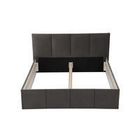 POLSTERBETT Dalas Anthrazit 200 x 200 x 40 cm Stauraum Ohne Matratze und Lattenrost - Anthrazit, Holz (200/200cm) - Halmon Schlafkomfort Betten 