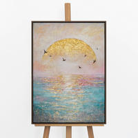 GEMÄLDE Sonnenuntergang Schattenfugenrahmen Grau 70x50 cm - Grau, Holz (70/50cm) - YS-art gallery
