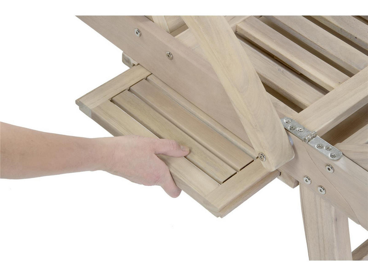 SONNENLIEGE St. Tropez Akazienholz FSC 100 - Braun, Holz (80/175/120cm) - Green Spirit