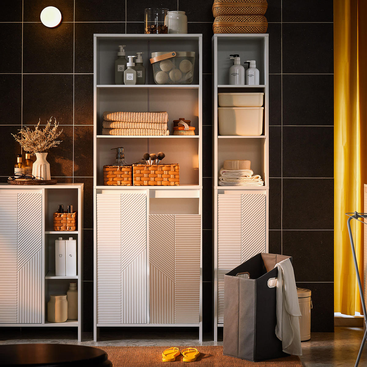 BADEZIMMERSCHRANK Weiß - Weiß, Holzwerkstoff (60/170/30cm) - SoBuy