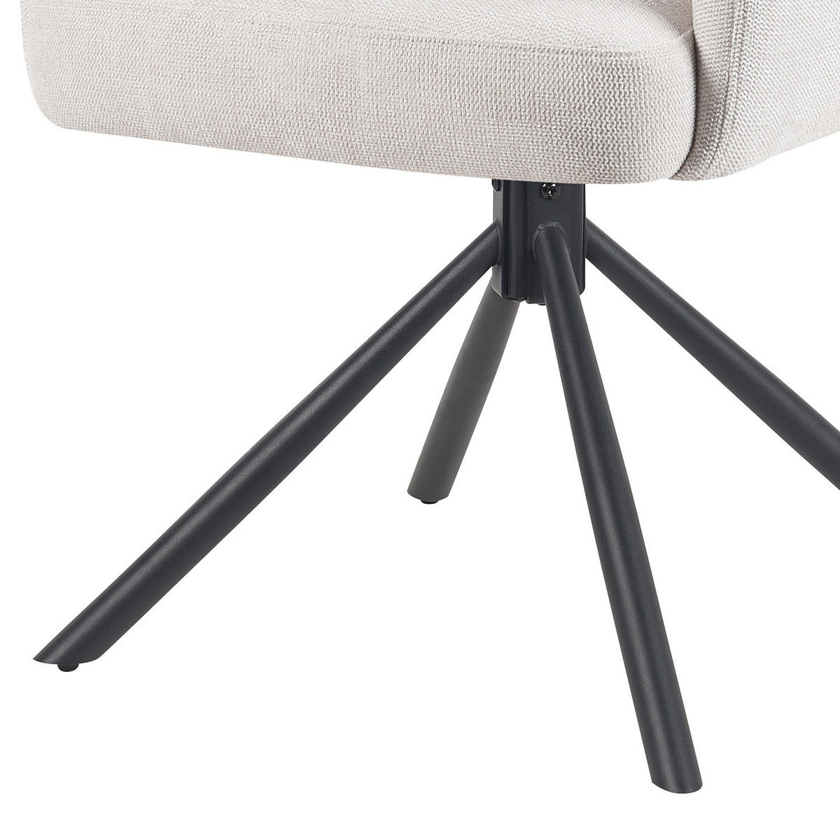 ARMLEHNSTUHL Mika-Jana 2er-Set - Creme/Schwarz, Textil/Metall (59/94/66cm) - DUBI Möbel