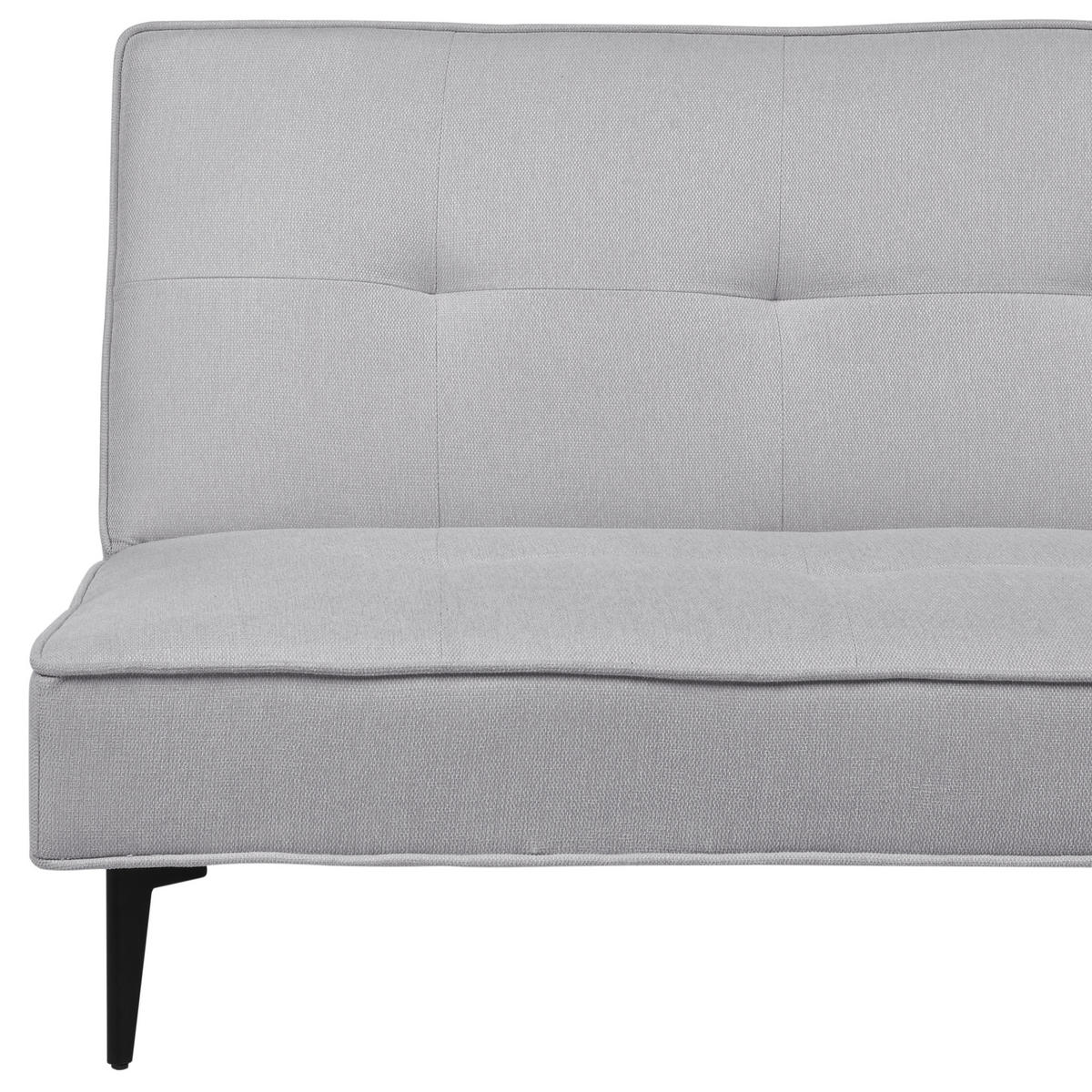 3-SITZER-SCHLAFSOFA hellgrau/schwarz Essvik - Hellgrau/Schwarz, Textil (191/83/90cm) - Beliani