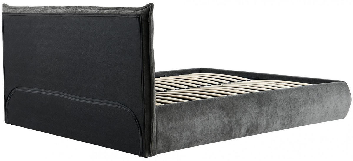 POLSTERBETT 160 cm/200 cm cm Stoff Dunkelgrau - Dunkelgrau, Textil (178/220cm) - CLP