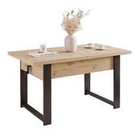 COUCHTISCH TIVOR Multifunktionalität 3-in-1 - Schwarz/Eiche Artisan, Holzwerkstoff/Metall (67/120/63.5cm) - Idohome