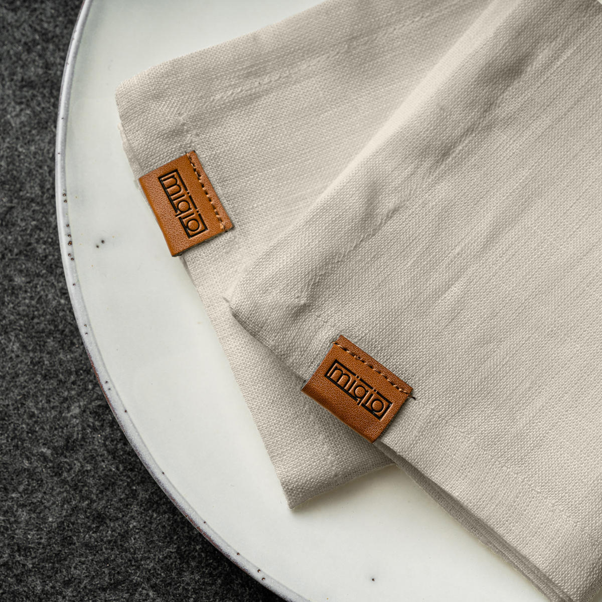 STOFFSERVIETTEN aus Leinen 6er-Set - Braun, Textil (45/23cm) - Miqio Design