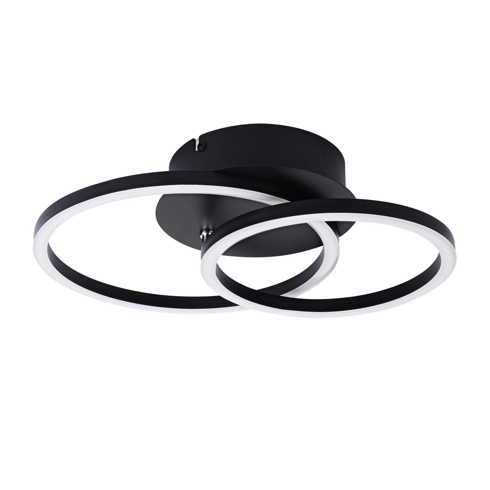 LED-DECKENLEUCHTE Schwarzgast 25/7.4/34.4 cm - Schwarz, Kunststoff (34.4/25/7.4cm) - ZMH