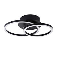 LED-DECKENLEUCHTE Schwarzgast 25/7.4/34.4 cm - Schwarz, Kunststoff (34.4/25/7.4cm) - ZMH