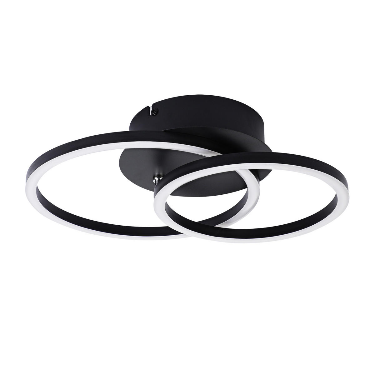 LED-DECKENLEUCHTE Schwarzgast 25/7.4/34.4 cm - Schwarz, Kunststoff (34.4/25/7.4cm) - ZMH