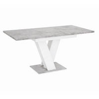 ESSTISCH Grau Betonoptik und Weiß Ausziehbar 120 - 160 cm - Weiß/Grau, Holzwerkstoff (120/80/75cm) - PROSPERO