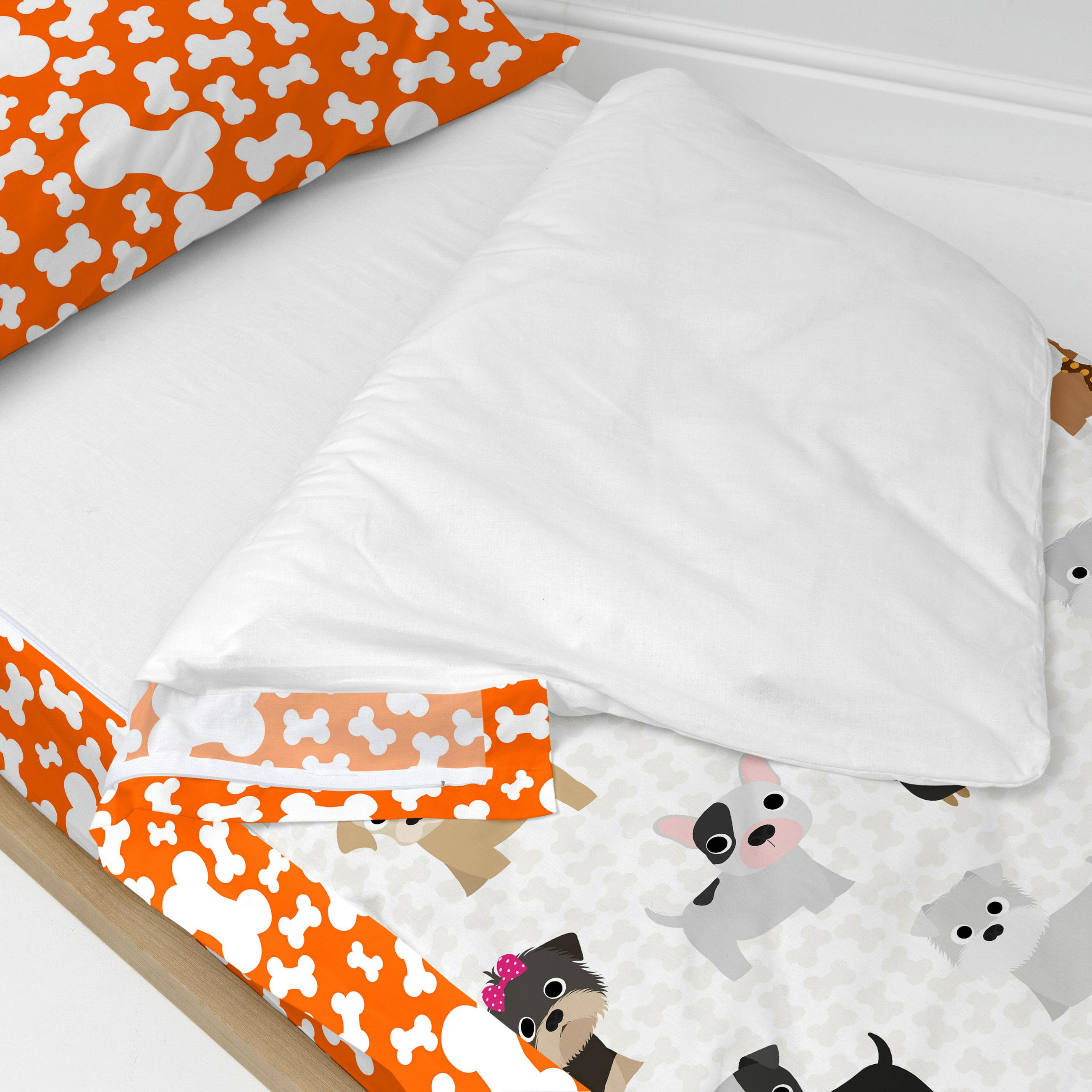 NORDIC-SACK dogs 90x200 cm ohne füllung mehrfarbig - Multicolor, Textil (90/200cm) - Happy Friday