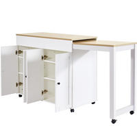 BARTISCH ausziehbar 117-180 x 50 x 94,6 cm Weiß - Weiß, Holz (50/94.6/180cm) - Beauniv