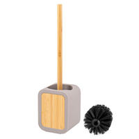 WC-GARNITUR, grau - Taupe, Kunststoff (10/39/10cm) - eluno