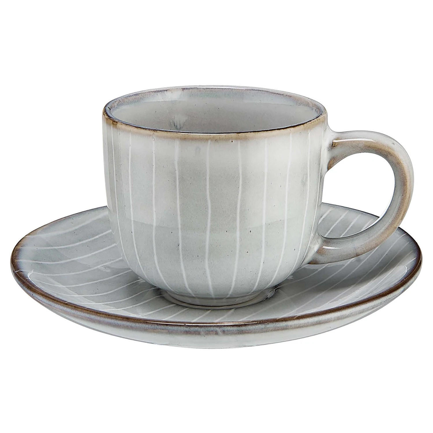 ESPRESSOTASSE (4er Set) Henley - Grau, Keramik (0.09L) - Butlers