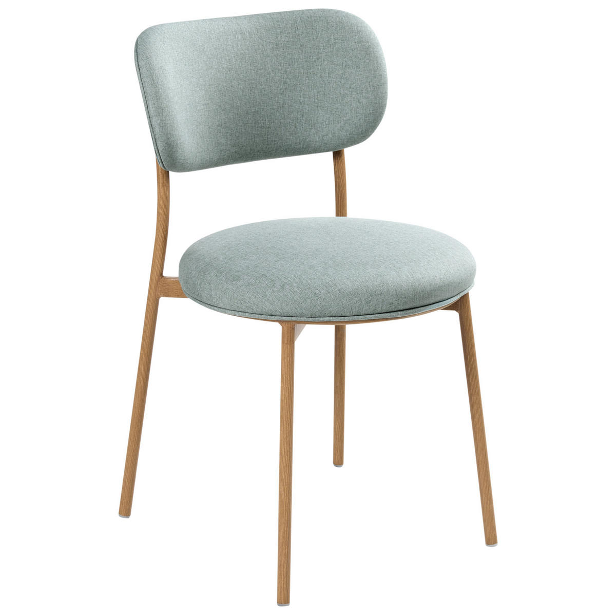ÉTKEZŐSZÉK 2 darabos Szett Mentazöld Casey - barna/mentazöld, textil (43/76/50cm) - Beliani