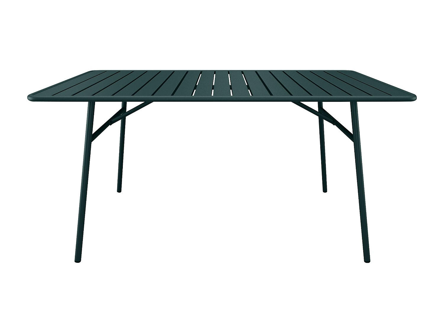 GARTENTISCH - 4 Personen, 6 Personen - Metall - Tannengrün - - Waldgrün, Metall (80/160/74.5cm) - Vente-Unique