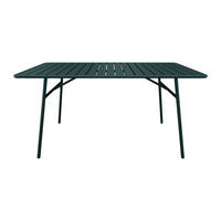 GARTENTISCH - 4 Personen, 6 Personen - Metall - Tannengrün - - Waldgrün, Metall (80/160/74.5cm) - Vente-Unique