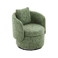 DREHSESSEL Chenille mit verstecktem Stauraum 72/66.5/76 cm Grün - Grün, Textil (66.5/76/72cm) - Redom
